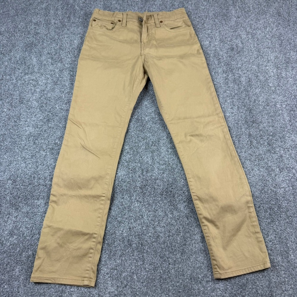 Polo Ralph Lauren Pants Kids Size 12 Tan Khaki Slim Fit Stretch Chino Trousers